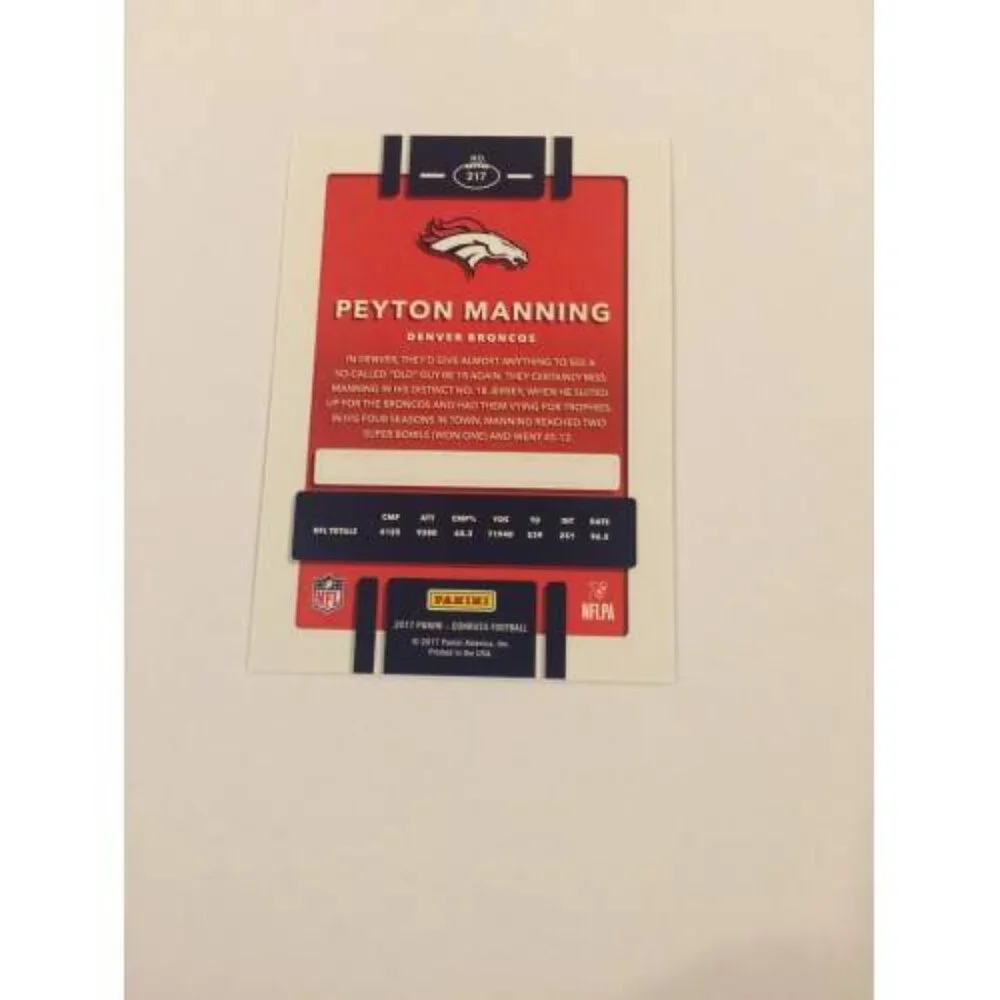 2017 Donruss Peyton Manning #217 Broncos (030)